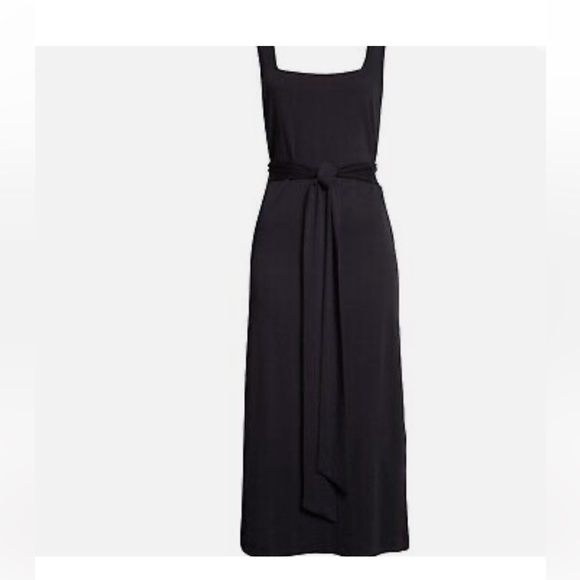 Vince 100% Pima Cotton Square Neck Midi Dress - Picture 5 of 17
